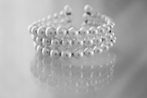 My mother's pearl bracelet, gifted 15 years ago to her only daughter, worn as "Something Old" at her daughter's wedding,. The Plumas House, Reno, Nevada. Saturday, 12 October 2013.